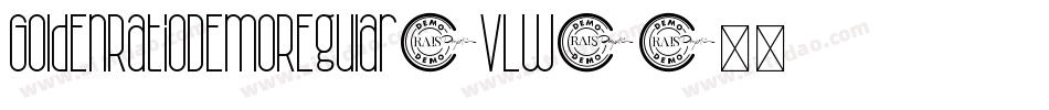 GoldenRatioDemoRegular-VLw6字体转换
