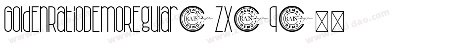 GoldenRatioDemoRegular-ZX0q字体转换