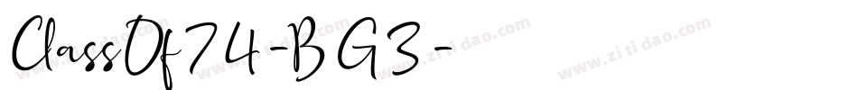 ClassOf74-BG3字体转换