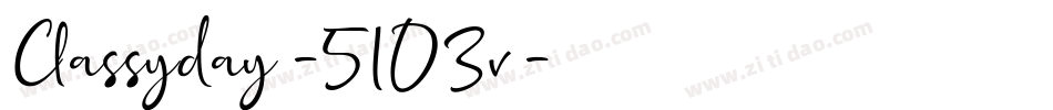Classyday-51O3v字体转换