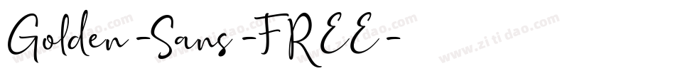 Golden-Sans-FREE字体转换