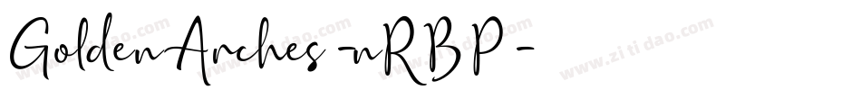 GoldenArches-nRBP字体转换