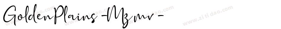 GoldenPlains-Mzmv字体转换