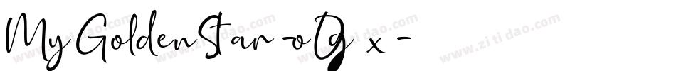 MyGoldenStar-oOgx字体转换