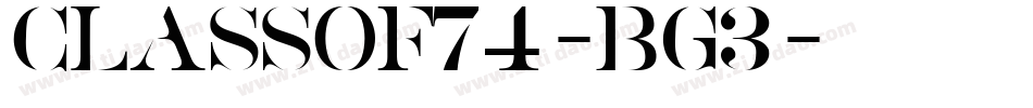ClassOf74-BG3字体转换
