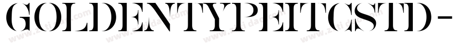 GoldenTypeITCStd字体转换