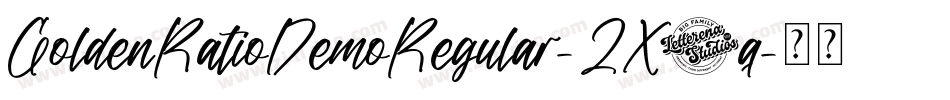 GoldenRatioDemoRegular-ZX0q字体转换