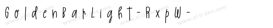 GoldenBarLight-RxpW字体转换