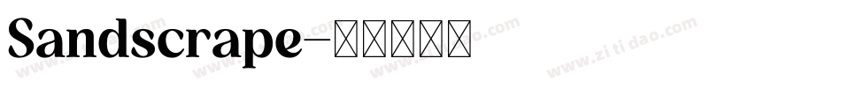 Sandscrape字体转换