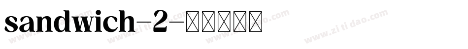 sandwich-2字体转换