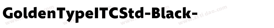 GoldenTypeITCStd-Black字体转换
