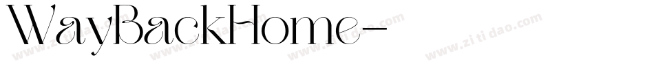WayBackHome字体转换