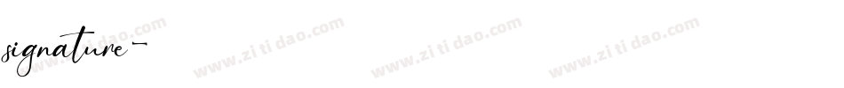 signature字体转换
