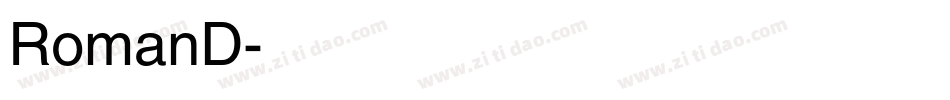 RomanD字体转换