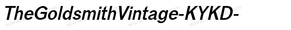 TheGoldsmithVintage-KYKD字体转换 TheGoldsmithVintage-KYKD字体转换