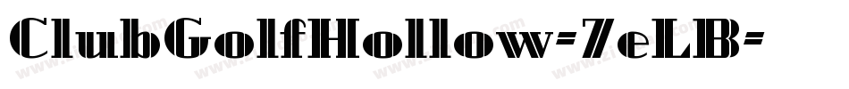ClubGolfHollow-7eLB字体转换