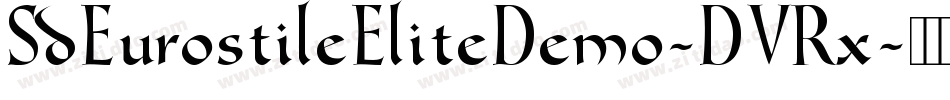 SdEurostileEliteDemo-DVRx字体转换