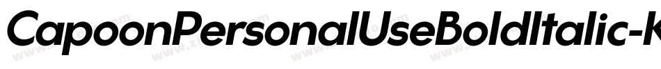CapoonPersonalUseBoldItalic-Knw7字体转换