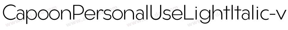 CapoonPersonalUseLightItalic-vLOA字体转换