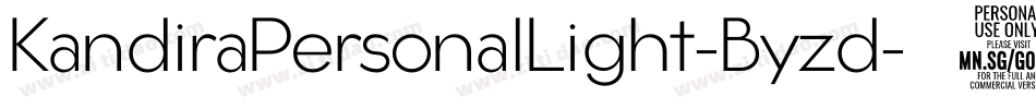 KandiraPersonalLight-Byzd字体转换