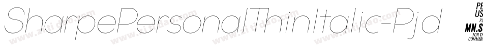 SharpePersonalThinItalic-Pjd7字体转换