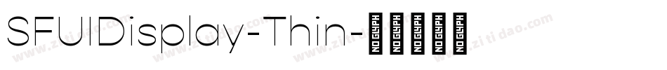 SFUIDisplay-Thin字体转换