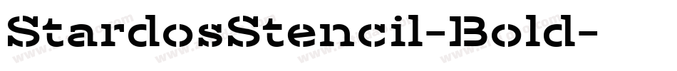 StardosStencil-Bold字体转换