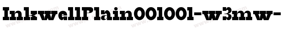 InkwellPlain001001-w3mw字体转换