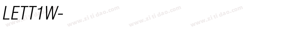 LETT1W字体转换