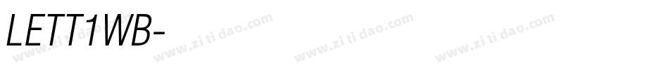 LETT1WB字体转换