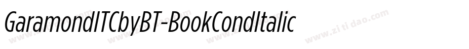 GaramondITCbyBT-BookCondItalic字体转换