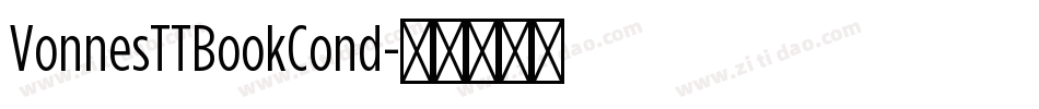 VonnesTTBookCond字体转换