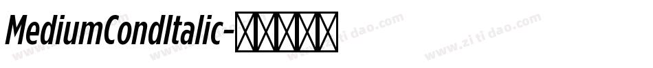 MediumCondItalic字体转换