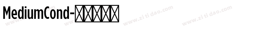 MediumCond字体转换