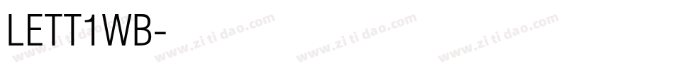 LETT1WB字体转换