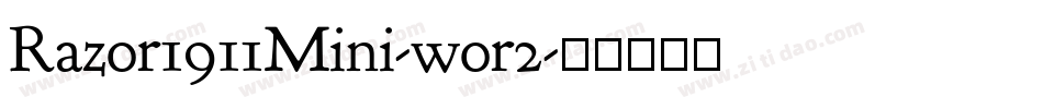 Razor1911Mini-wor2字体转换