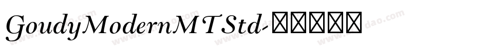 GoudyModernMTStd字体转换