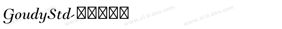 GoudyStd字体转换