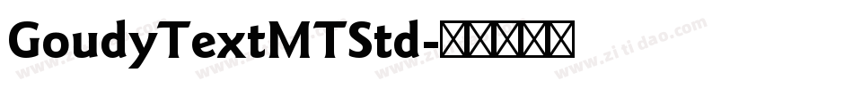 GoudyTextMTStd字体转换