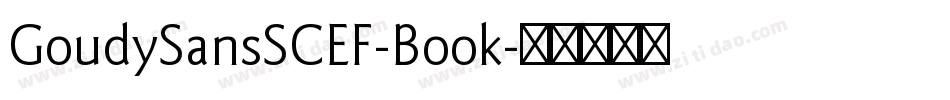 GoudySansSCEF-Book字体转换