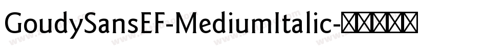 GoudySansEF-MediumItalic字体转换
