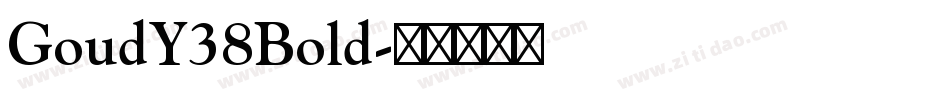 GoudY38Bold字体转换
