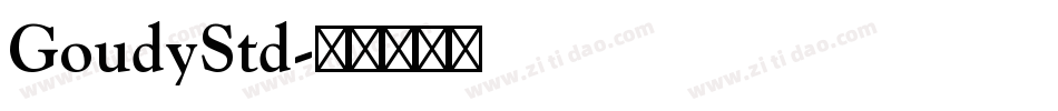 GoudyStd字体转换