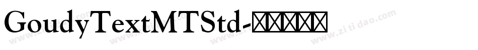 GoudyTextMTStd字体转换