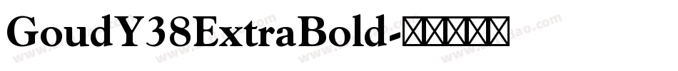 GoudY38ExtraBold字体转换