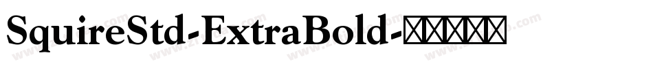 SquireStd-ExtraBold字体转换