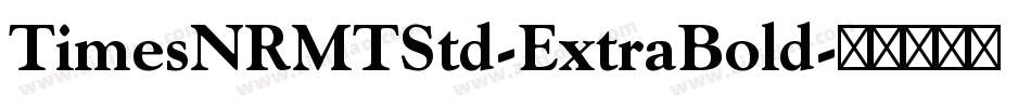 TimesNRMTStd-ExtraBold字体转换