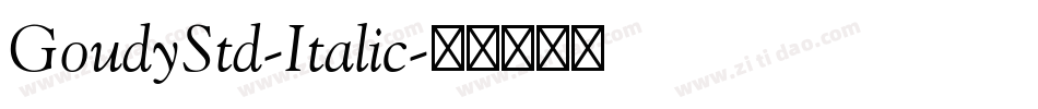 GoudyStd-Italic字体转换