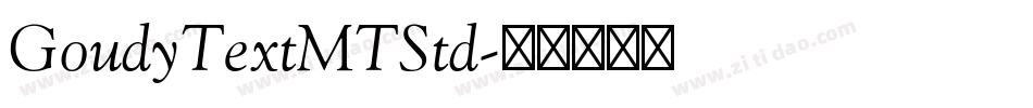 GoudyTextMTStd字体转换