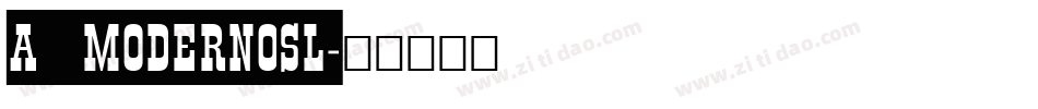 a_ModernoSl字体转换